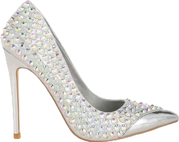 Super Fan Diamante Embellished Stiletto Pumps