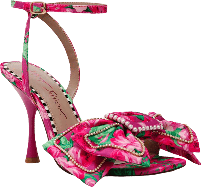 Betsey Johnson Women's Denly Bow Two-Piece Stiletto Dress Sandals