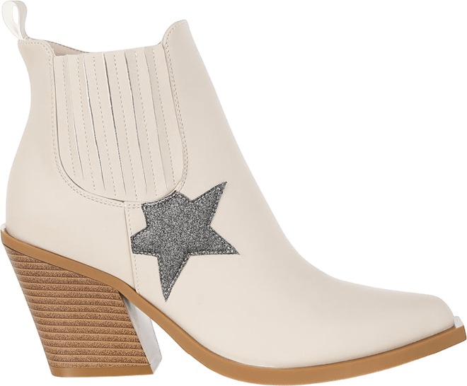 Melt Down Glitter Star Detail Chelsea Boots Women