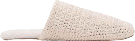 Women's Sherpa Lining Crochet Mule Slippers