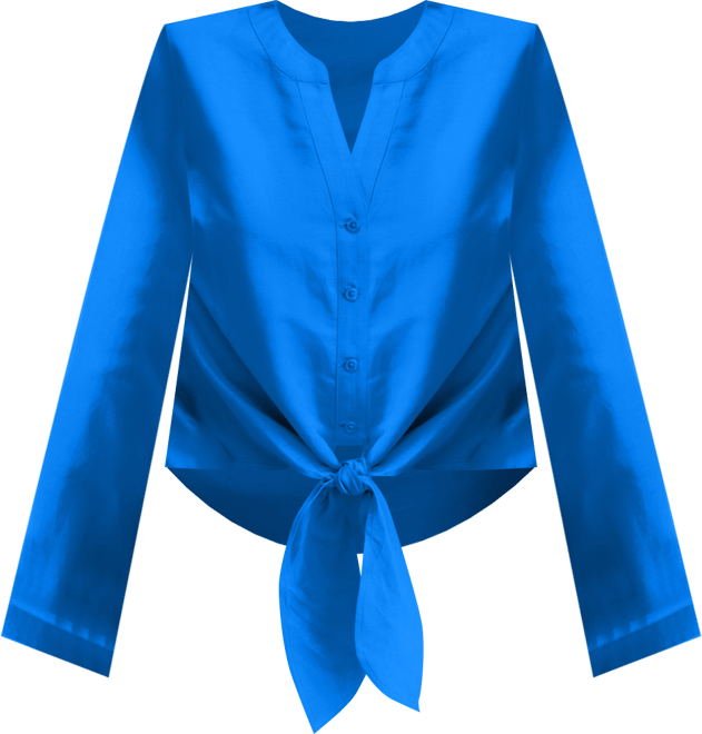 Women's Linen Tie-Front Button-Down Shirt, Macy's Exclusive