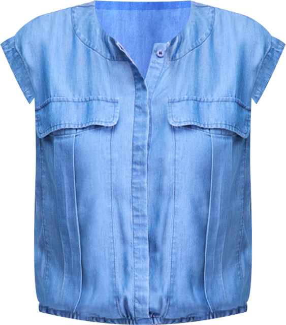 Women's Sleeveless Chambray Utility Shirt, Macy's Exclusive