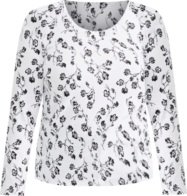 Plus Size Scoop-Neck Long-Sleeve Knit Top, Macy's Exclusive