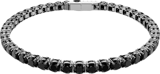 Swaroski Matrix Ruthenium Plated Tennis Bracelet