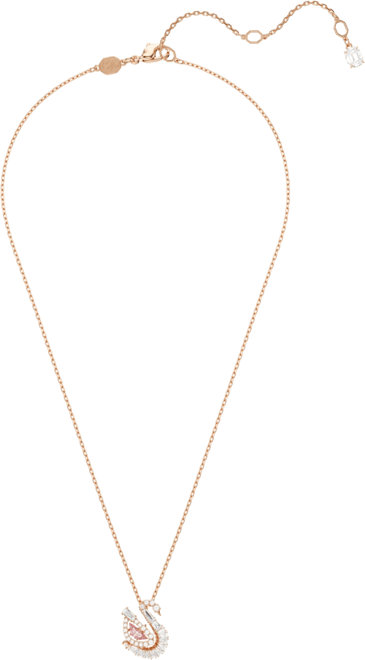 Swan Rhodium Plated Pendant Necklace