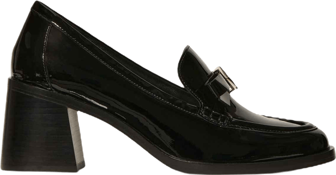 Women's Decorative Bow Block Heel Loafers