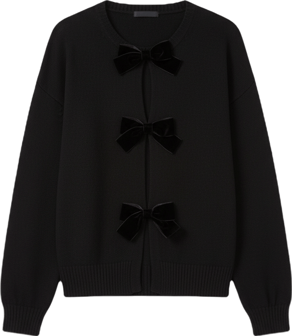 (取寄) シーシー レディース ボウ クロージャー カーディガン CeCe women Bow Closure Cardigan Rich Black CeCe Women's Bow Closure Cardigan Sweater - Macy's