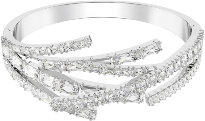Swaroski Matrix Rhodium Plated Bangle