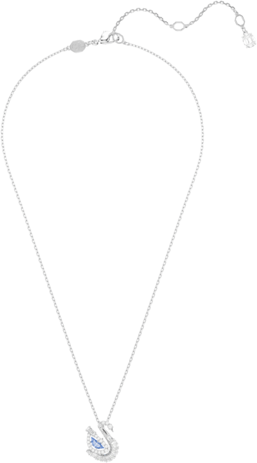 Swan Rhodium Plated Pendant Necklace