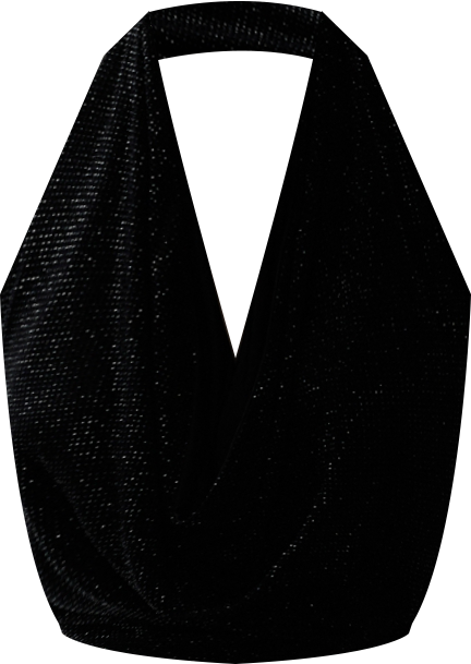 Women's Draped Crystal Neckline Top