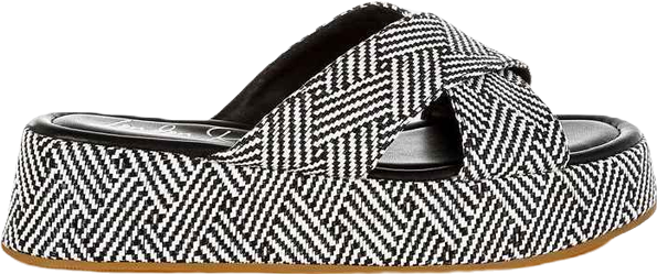 Modura Raffia Flatform Slip Ons Women