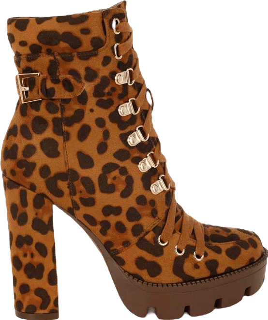 Fremont Leopard Print Chunky Boots Women