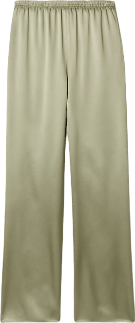 Women's Straight-Leg Silk Satin Pants