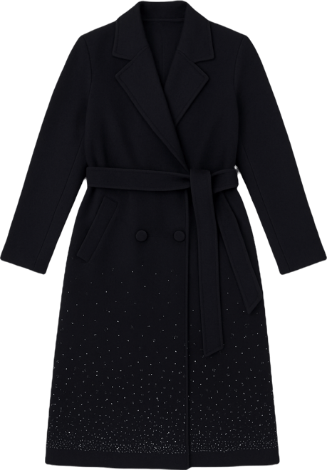 Women's Double-Breasted Embellished Coat