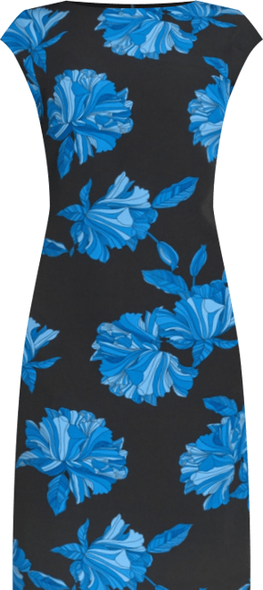 Women's Printed Cap Sleeve Shift Dress