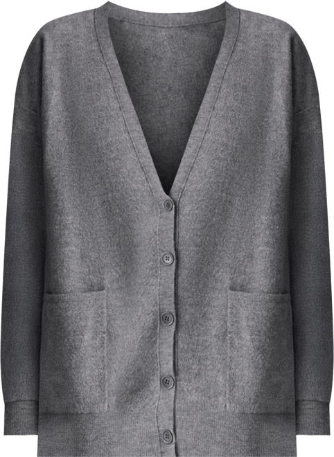 Women's V-Neck Cardigan Sweater, Regular and Plus