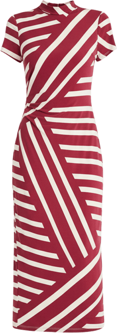 Women's Mock Neck Short-Sleeve Dress