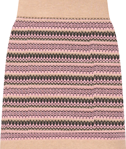 Women's Fair Isle Sweater Pull-On Mini Skirt