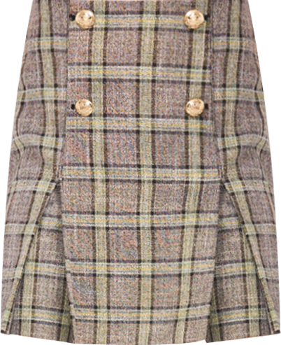 Women's Princess Line Slits and Buttons Mini Skirt