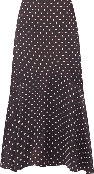 Women's Flouncy Flowy Hem A-line Midi Skirt