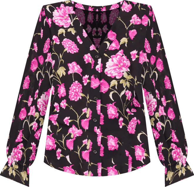 Women's V-Neck Button Down Top