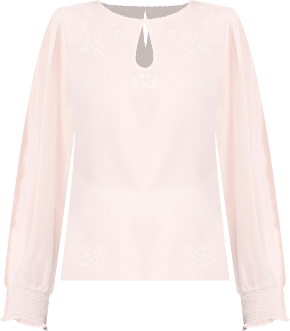 Women's Long-Sleeve Embroidered Top