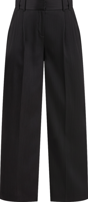 Petite Crinkle-Pleat Wide-Leg Pants