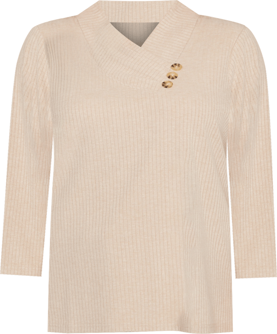 Plus Size Solid Long Sleeve Textured Pullover Sweater