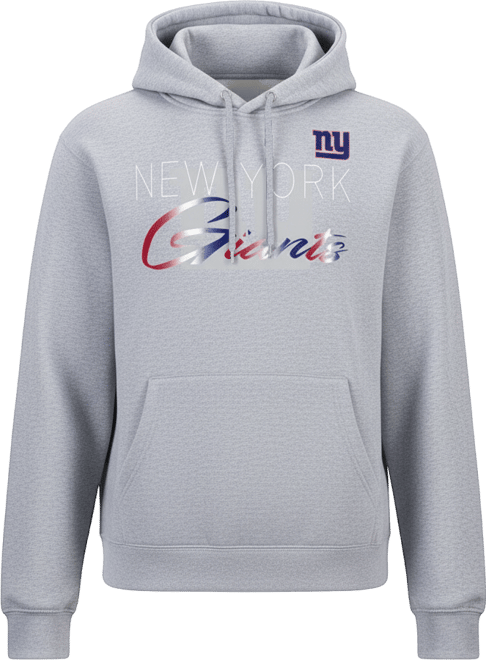Women's Gray New York Giants Shadow Logo Fleece Pullover Hoodie