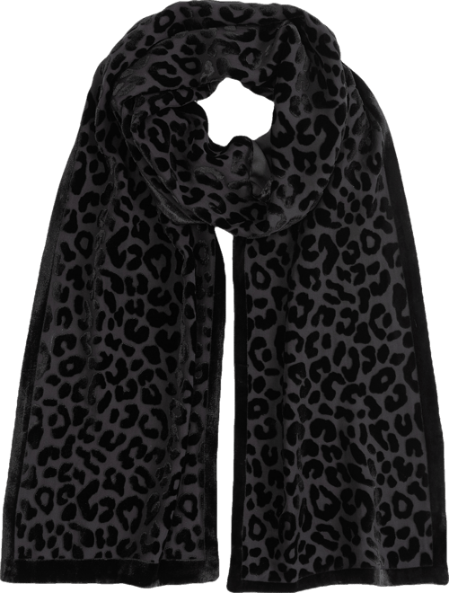 Animal Velvet Burnout Oblong Scarf