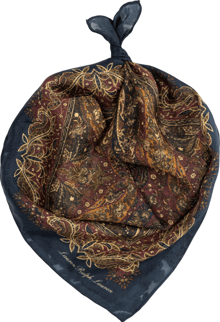 Fall Paisley Square Scarf