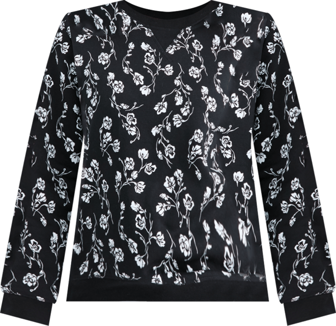 Plus Size Floral Crewneck Sweatshirt, Macy's Exclusive