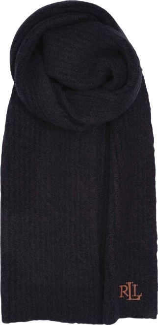 Fisherman Rib with Leather Logo Scarf