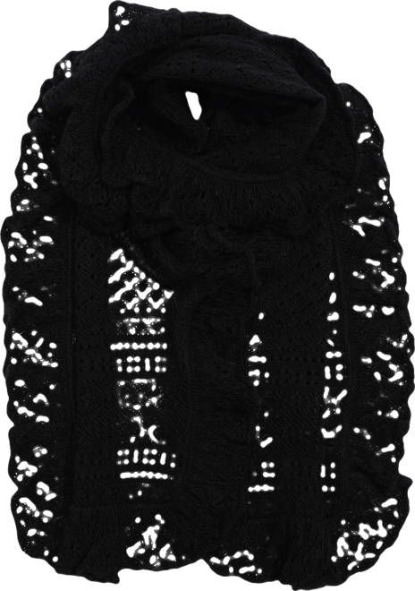 Pointelle Ruffle Scarf