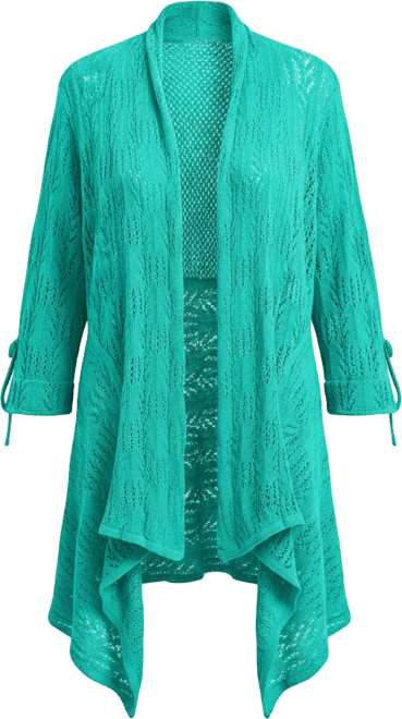 Women's Pointelle Sweater Cardigan