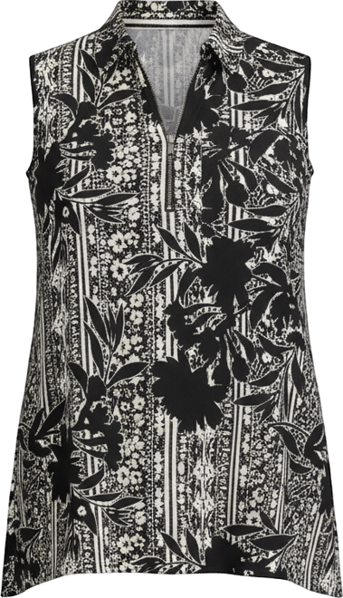 Women's Zip Neck Hi-Low Shirt