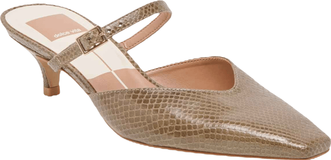 Women's Morgen Two-Piece Kitten-Heel Mule Pumps