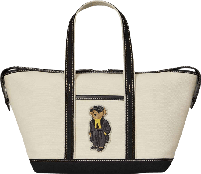 Polo Ralph Lauren Holiday Bear Canvas Mini Shopper Tote - Macy's