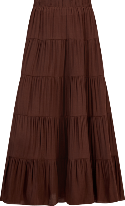 Women's Pull-On Tiered Maxi Skirt