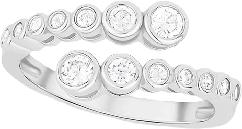 Cubic Zirconia Bypass Ring