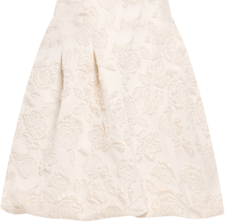 Plus Size Floral Jacquard Bubble Skirt