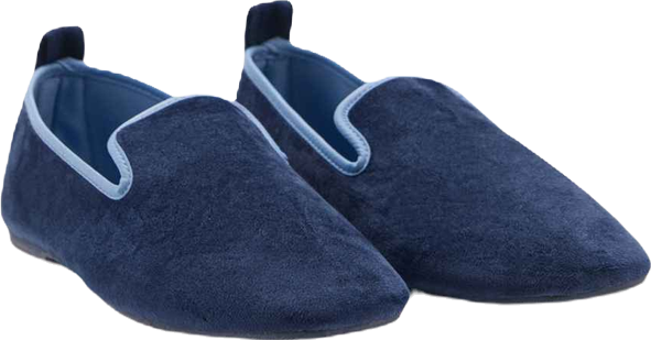 Women's Piping Detail Velour Slippers