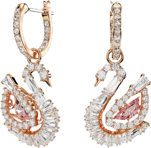 Swan Pink Drop Earrings