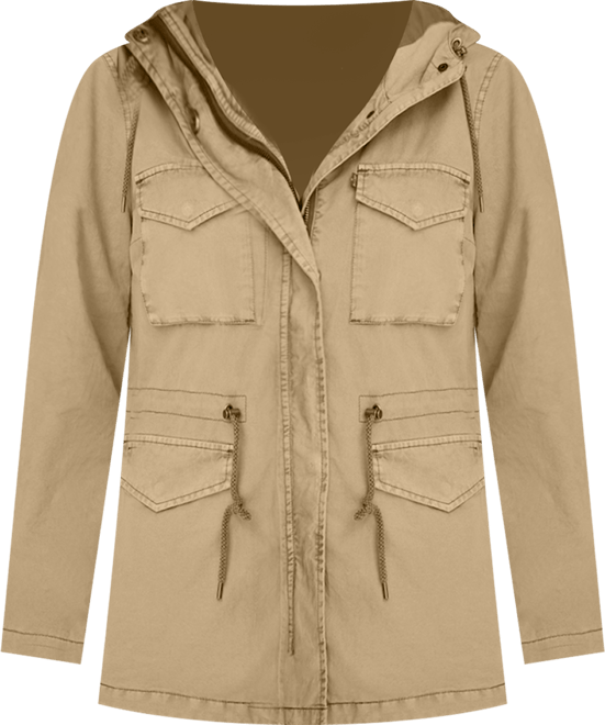 Women's Lightweight Washed Cotton Military Jacket