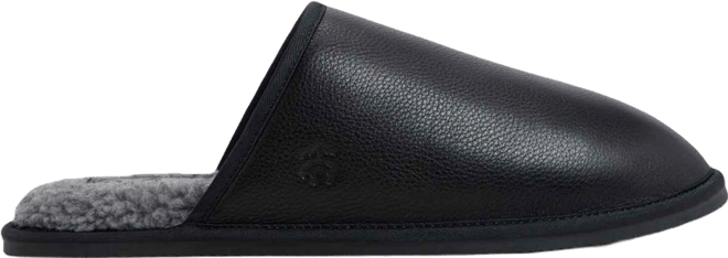 B by  Men's Round Toe Leather Slippers