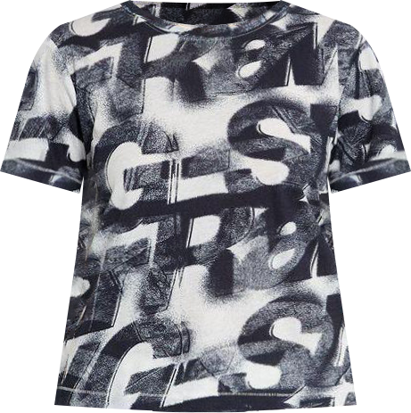 Women's Sprayed Letters Top