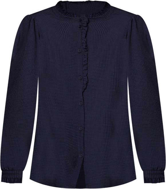 Women's Textured Frill Collar Blouse