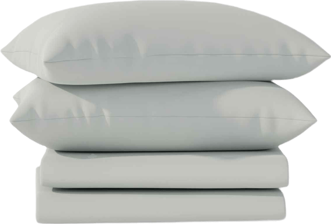Brushed Cool Crisp Solid Cotton 4-Pc. Sheet Set, Queen