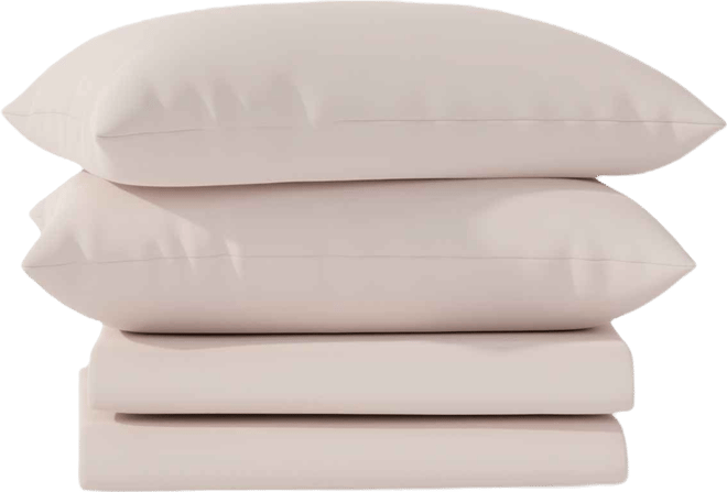 Brushed Cool Crisp Solid Cotton 3-Pc. Sheet Set, Twin Xl