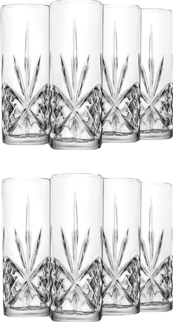 Dublin Crystal Tom Collins Glasses, Set of 8